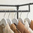 Portable Closet - Non-Woven Fabric - Black - Covered with Iron Mesh Shelves and Hanging Area