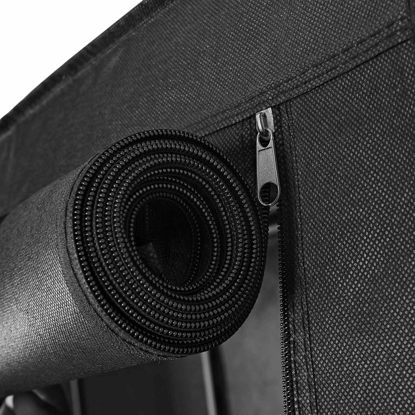 Portable Closet - Non-Woven Fabric - Black - Covered with Iron Mesh Shelves and Hanging Area