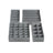 Set of 4 Drawer Organizers - Fabric - Dark Grey - Collapsible and Foldable for Clothing Accessories