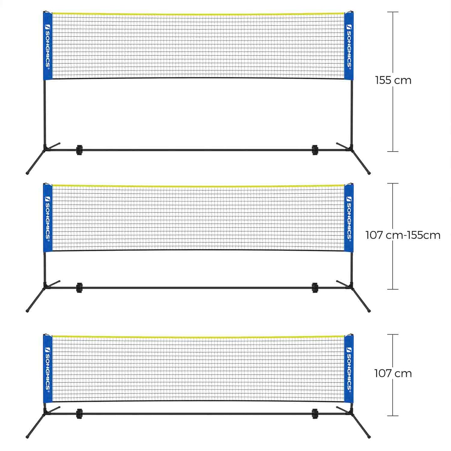 Badminton Net Set - 5m - Adjustable Height