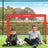 Folding Soccer Goal Set - Quick Assembly, Set of 2 - Steel - Red