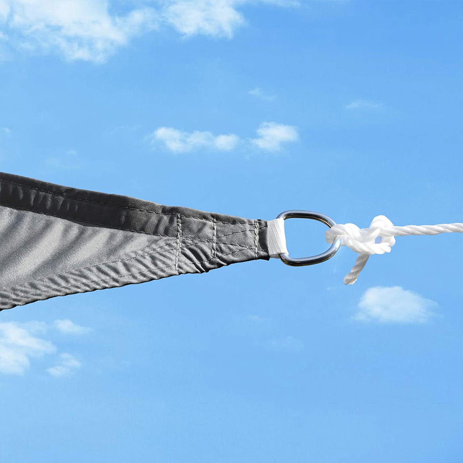 Sun Shade Sail - Tear-Resistant Polyester - Smoky Grey - 93% UV Protection