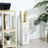 Umbrella Stand - Metal - White - Square with Hooks and Drip Tray