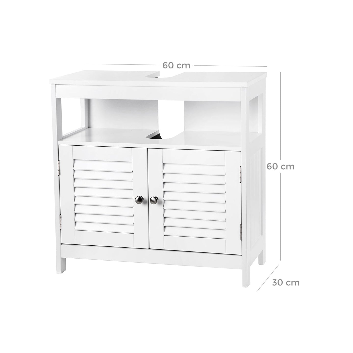Under Sink Cabinet - MDF - White - Damp-Resistant
