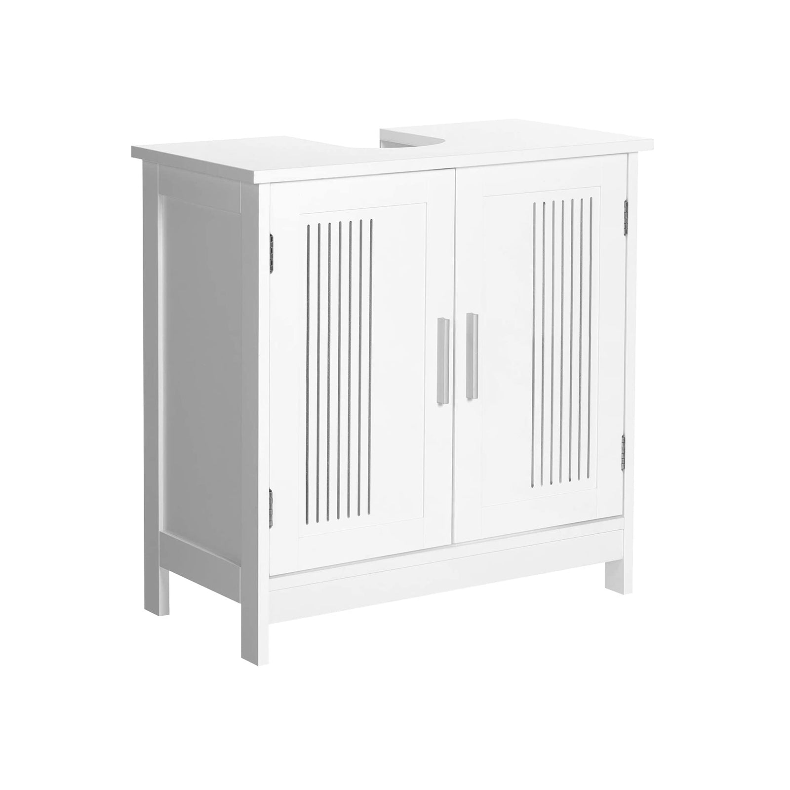 Under Sink Cabinet - MDF - Matte White - Double Door with Adjustable Shelf
