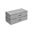 Underbed Storage Bag - Fabric - Grey - Foldable with Adjustable Divider