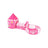 Kids Play Tent - Fabric - Pink - 3-in-1 Unicorn Princess Theme with Tunnel and Ball Pit