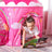 Kids Play Tent - Fabric - Pink - 3-in-1 Unicorn Princess Theme with Tunnel and Ball Pit