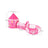 Kids Play Tent - Fabric - Pink - 3-in-1 Unicorn Princess Theme with Tunnel and Ball Pit