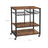 Utility Kitchen Cart - Metal - Rustic Brown - Mobile with Storage Shelves and Bottle Holder