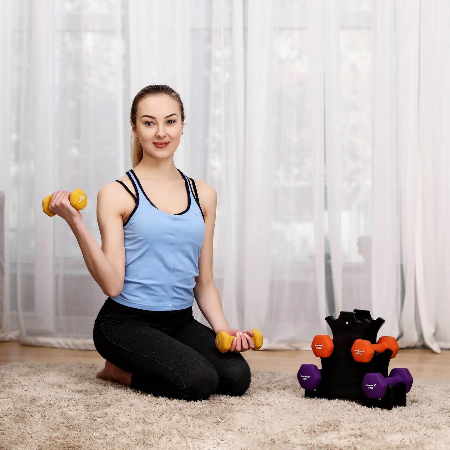 Vinyl Dumbbells Set - 2 x 2.0 kg - Vinyl