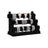 Jewellery Display Stand - Velvet - Black - 3-Bar Tangle-Free Organizer