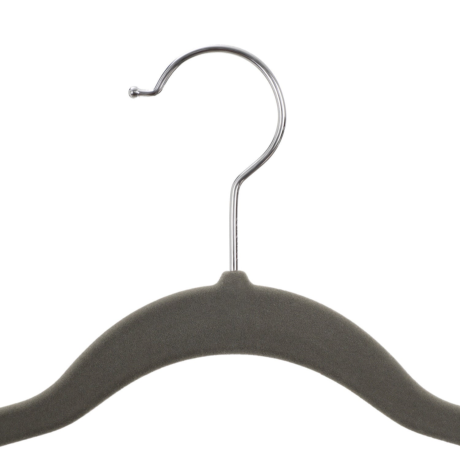 Velvet Trouser Hangers - Velvet - Grey - Non-Slip with 360 Rotating Hook and Clips
