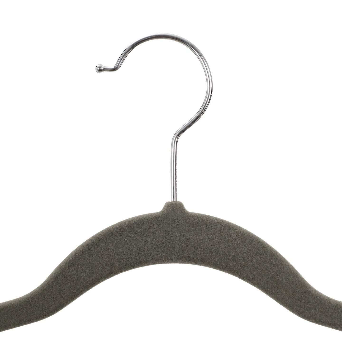 Velvet Trouser Hangers - Velvet - Grey - Non-Slip with 360 Rotating Hook and Clips
