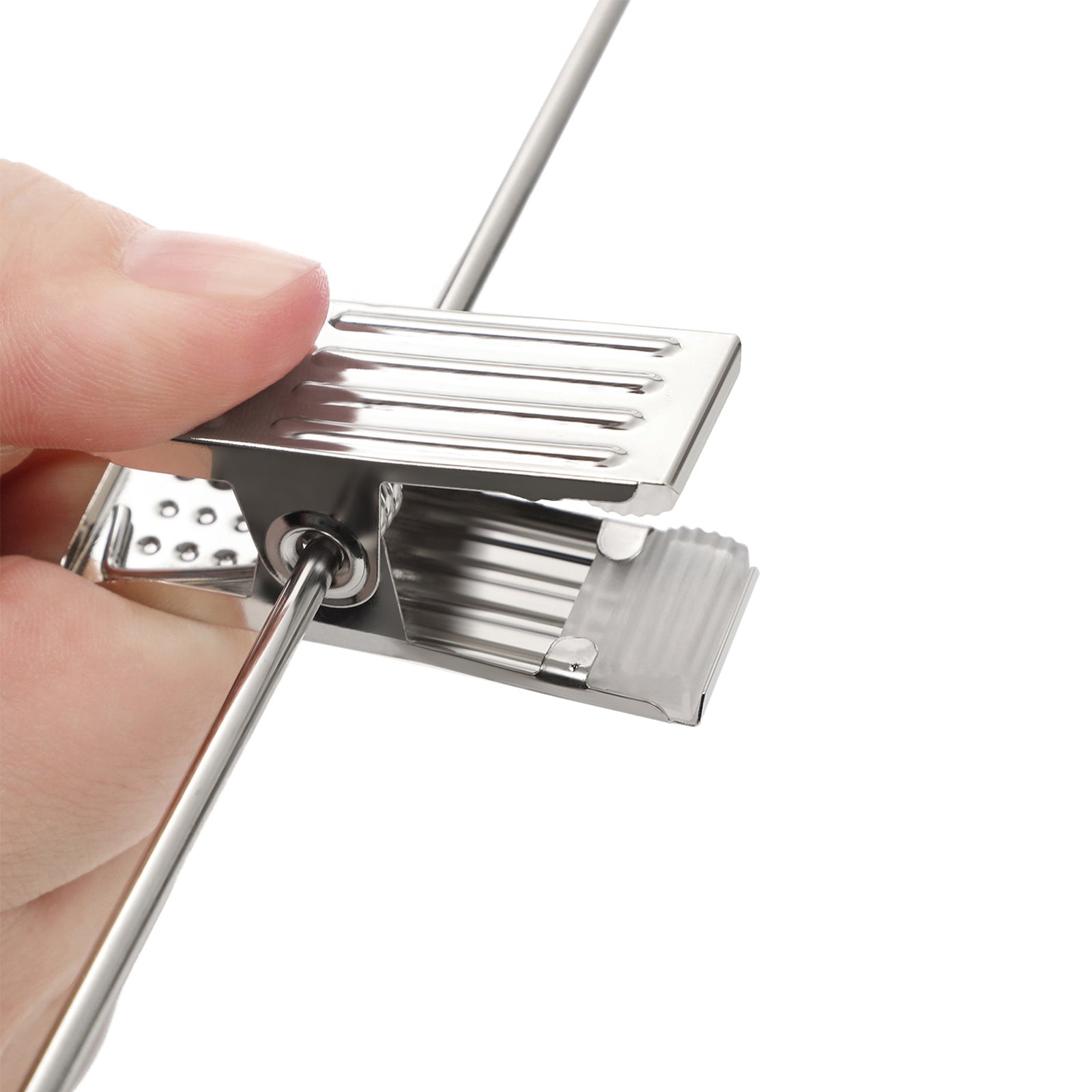 Velvet Trouser Hangers - Velvet - Grey - Non-Slip Space Saving with Clips and 360° Rotating Hook