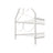 Vintage Coat Rack - Metal - Cream - Includes Garment Rail and 2 Shelves