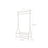 Vintage Coat Rack - Metal - Cream - Includes Garment Rail and 2 Shelves