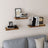 Floating Shelf - MDF - Rustic Brown - Wall Mounted Display Storage