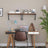 Vintage Floating Shelves - Wood - Rustic Brown - Set of 2 Wall Mounted Display Ledges