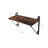 Vintage Floating Shelves - Wood - Rustic Brown - Set of 2 Wall Mounted Display Ledges
