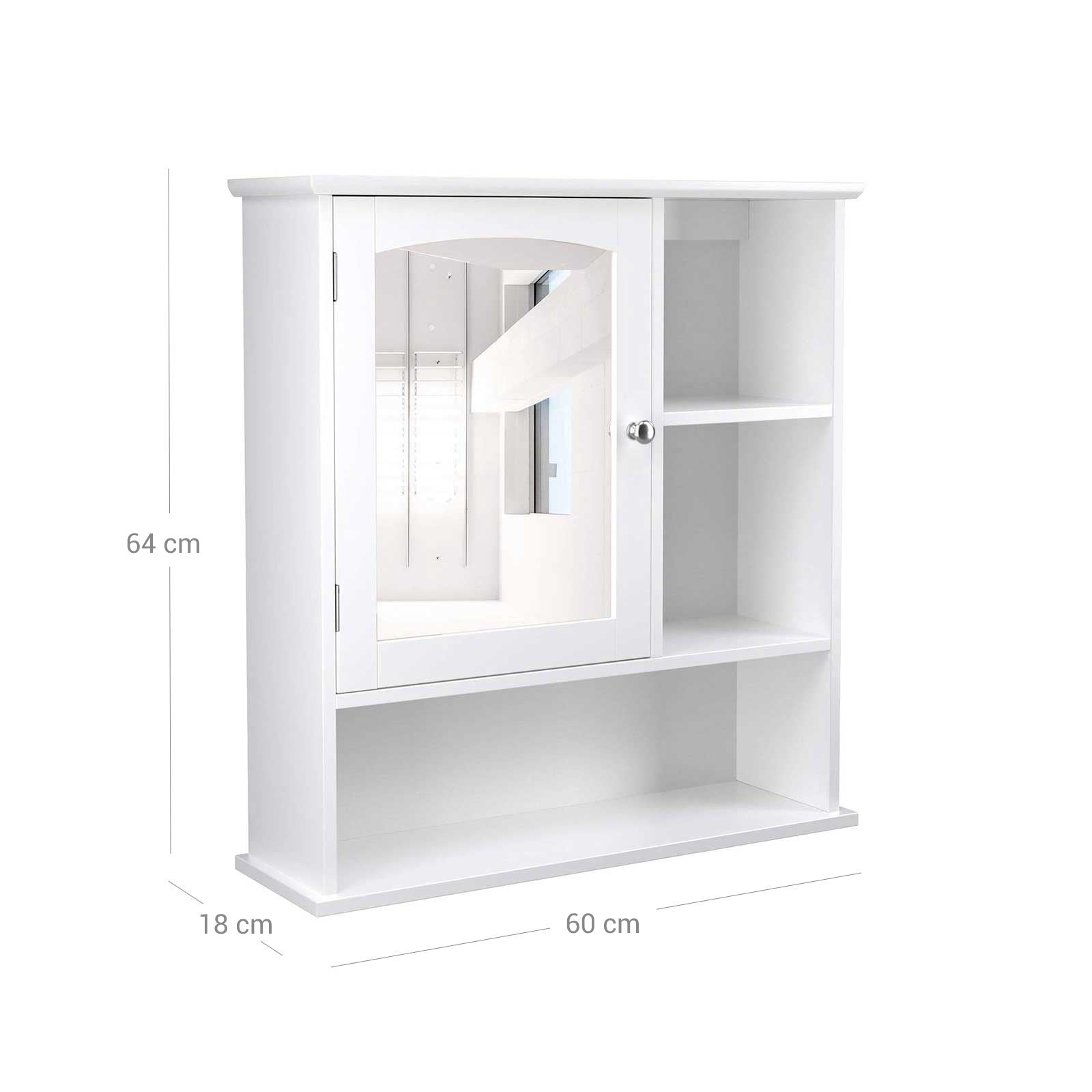 Wall Cabinet - White - Wooden