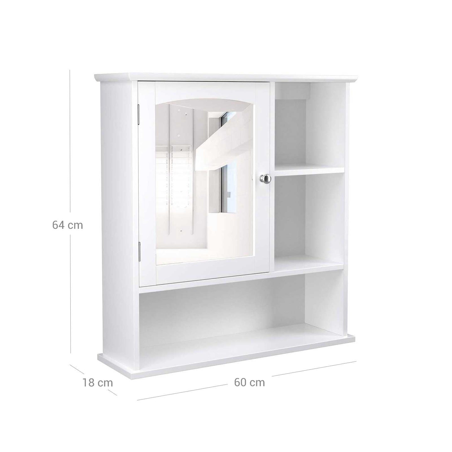 Wall Cabinet - White - Wooden