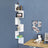5-Tier Floating Wall Corner Shelf - Wood - White - Zigzag Design