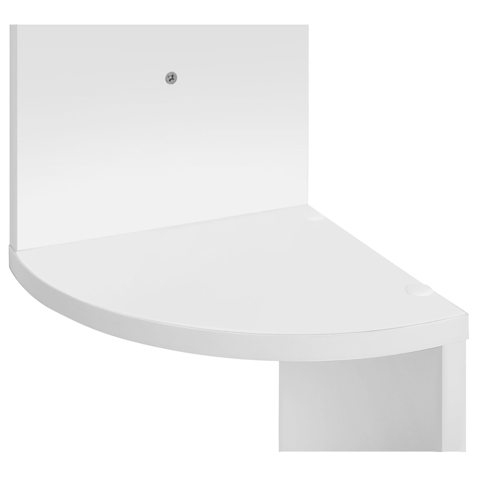 5-Tier Floating Wall Corner Shelf - Wood - White - Zigzag Design