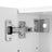 Wall Mounted Bathroom Cabinet - Wood - White - Adjustable Shelves and Buffer Hinges