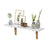 Floating Wall Mounted Shelves - Wood - White and Natural - Set of 2