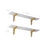 Floating Wall Mounted Shelves - Wood - White and Natural - Set of 2
