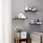Wall Mounted Floating Shelves - MDF - Brown & Black - Set of 2