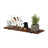 Wall Mounted Floating Shelves - MDF - Brown & Black - Set of 2