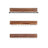 Wall-Mounted Jewellery Organisers - Wood - Rustic Brown - Set of 3 with Bracelet Rod and 30 Hooks