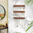 Wall-Mounted Jewellery Organisers - Wood - Rustic Brown - Set of 3 with Bracelet Rod and 30 Hooks
