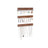 Wall-Mounted Jewellery Organisers - Wood - Rustic Brown - Set of 3 with Bracelet Rod and 30 Hooks