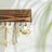 Wall-Mounted Jewellery Organisers - Wood - Rustic Brown - Set of 3 with Bracelet Rod and 30 Hooks