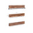 Wall-Mounted Jewellery Organisers - Wood - Rustic Brown - Set of 3 with Bracelet Rod and 30 Hooks