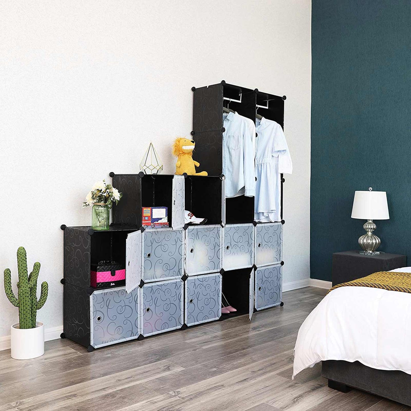 Wardrobe - Metal - Black - Two Clothes Rails