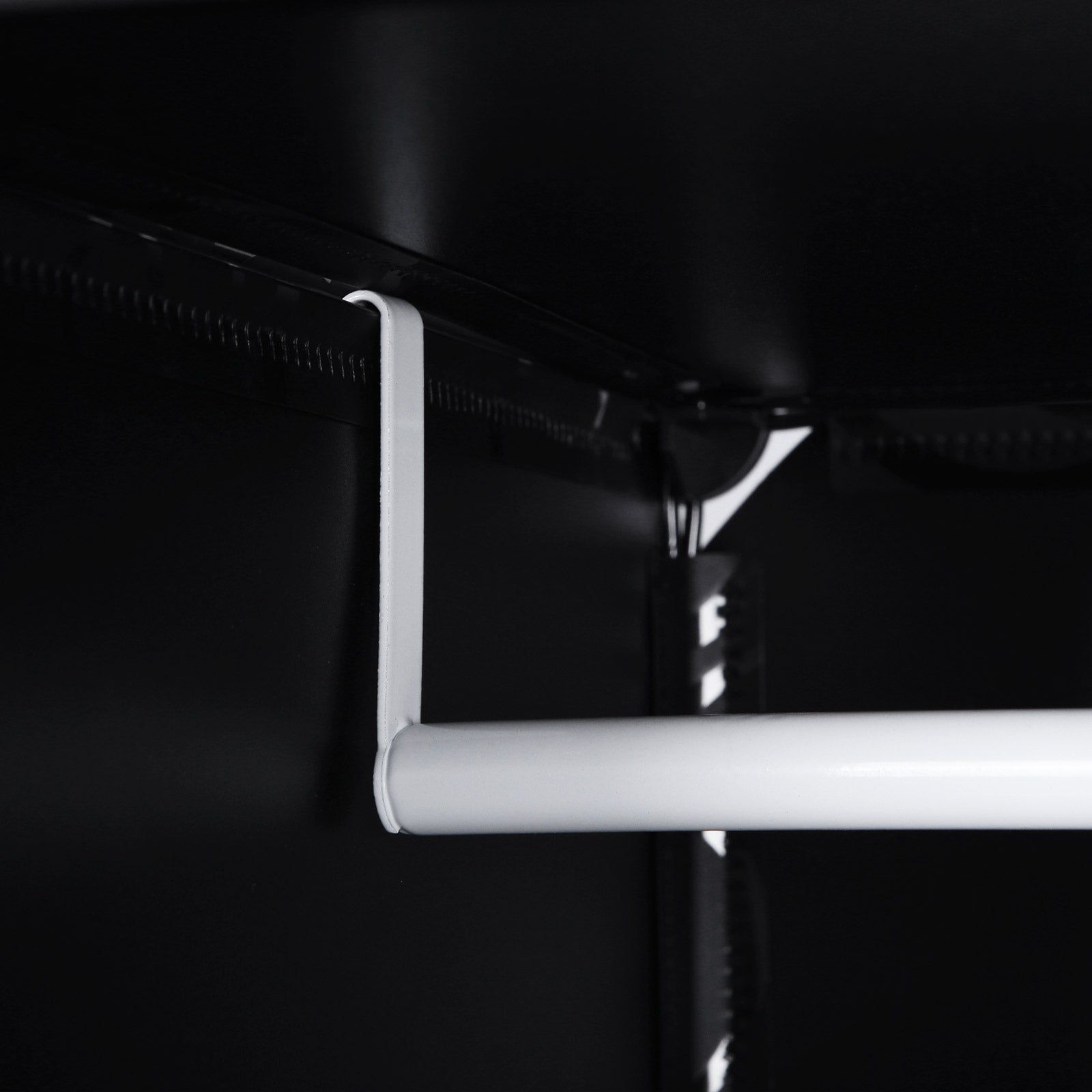 Wardrobe - Metal - Black - Two Clothes Rails