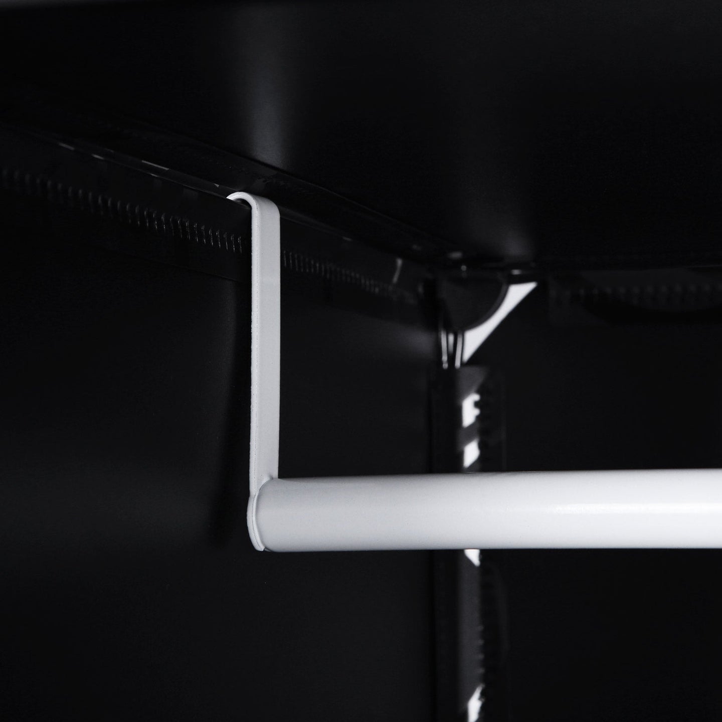 Wardrobe - Metal - Black - Two Clothes Rails