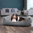 Dog Bed - Fabric - Brown - XXL with Removable Cover
