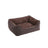 Dog Bed - Plush Fabric - Brown - Washable with Removable Cover