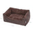 Dog Bed - Plush Fabric - Brown - Washable with Removable Cover