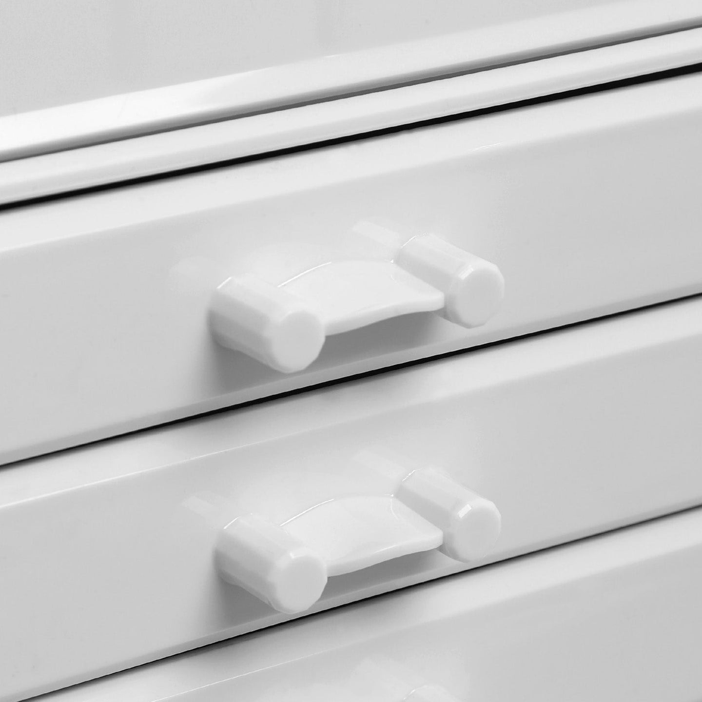 Acrylic Makeup Organizer - Acrylic - White - 4 Drawer Storage Solution for Cosmetics and Jewelry