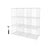Storage Cubes - Metal Wire - White - Interlocking Shelving Unit with PP Plastic Sheets