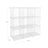 Storage Cubes - Metal Wire - White - Interlocking Shelving Unit with PP Plastic Sheets