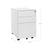 Lockable Steel File Cabinet - Steel - White - Mobile Design with 3 Drawers and Suspension File Hanging Rails