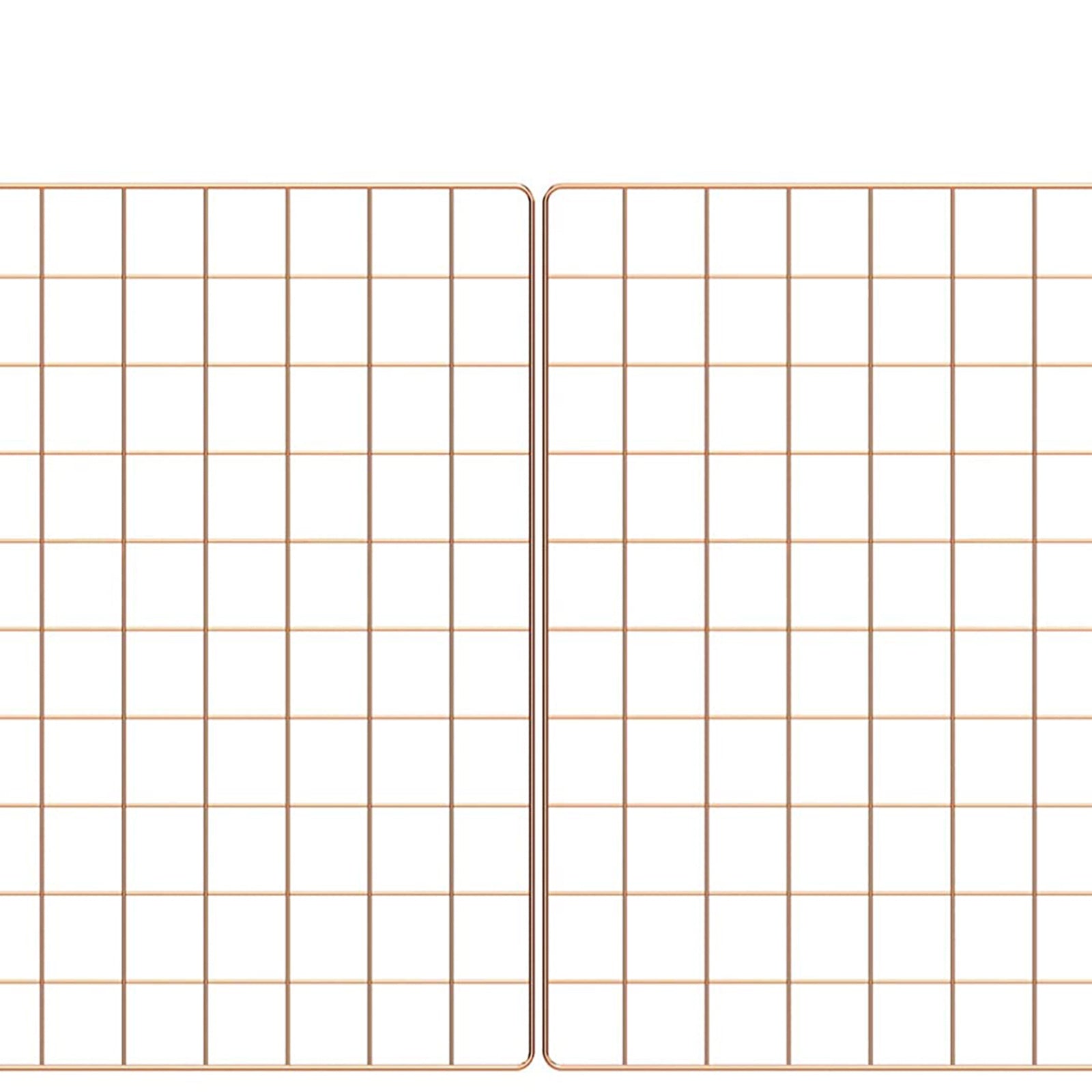 Wire Wall Grid Panel - Metal - Rose Gold - Multifunctional Photo Display Set of 2