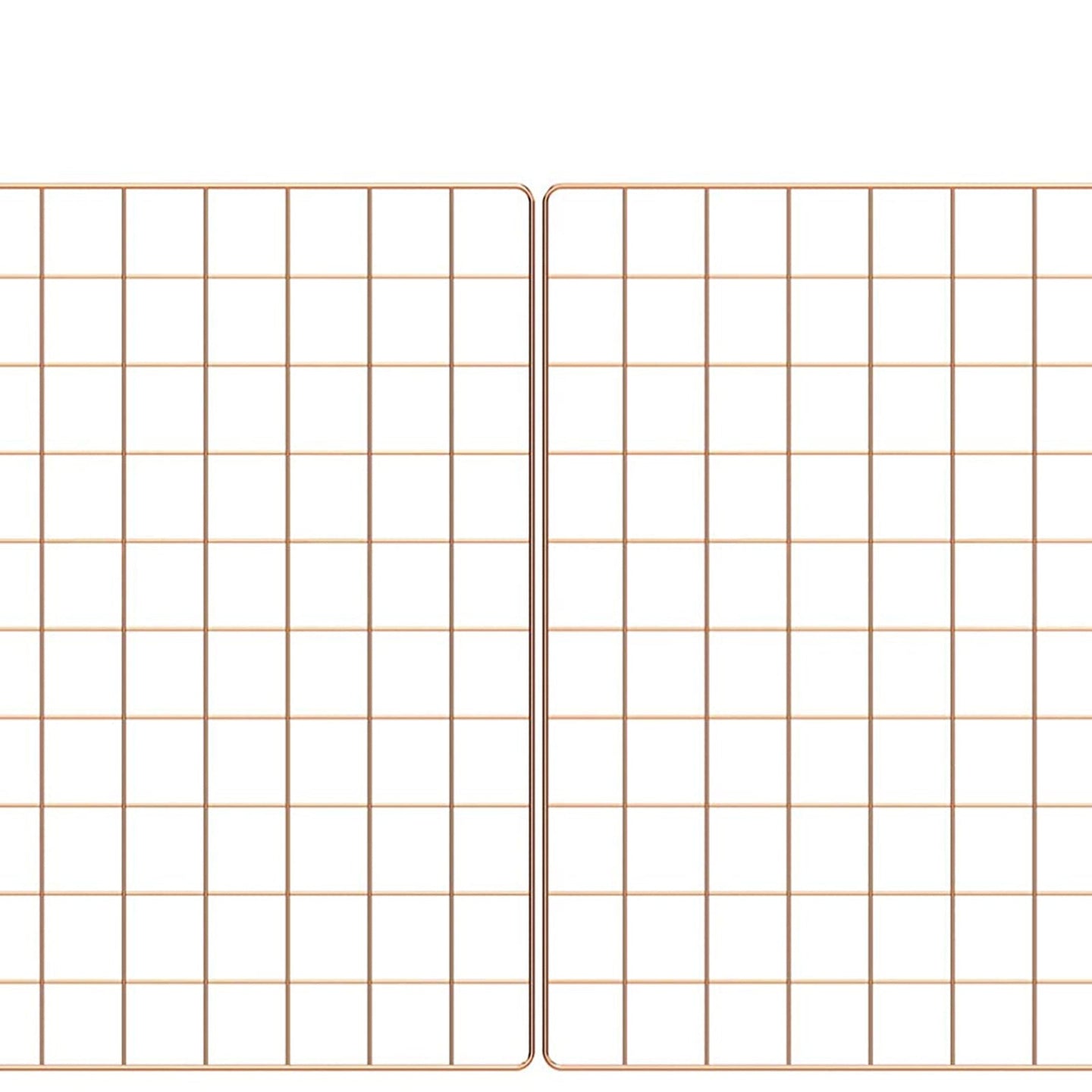Wire Wall Grid Panel - Metal - Rose Gold - Multifunctional Photo Display Set of 2